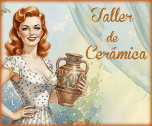 Banner de pin up con ceramica
